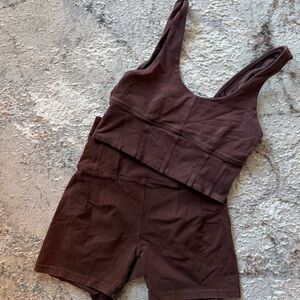 Aerie Chocolate Brown Matching Set